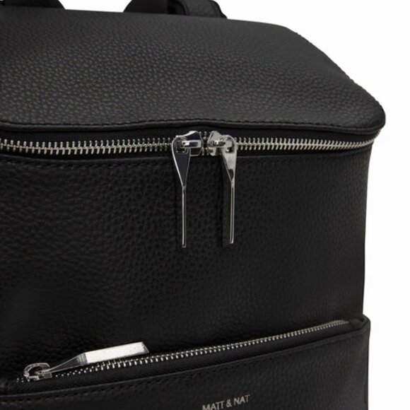 Matt & Nat Brave Vegan Backpack Purity Collection | NWT | Black | Fits 1… - Picture 4 of 12